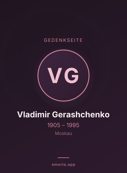 Gedenkportrait von Vladimir Gerashchenko