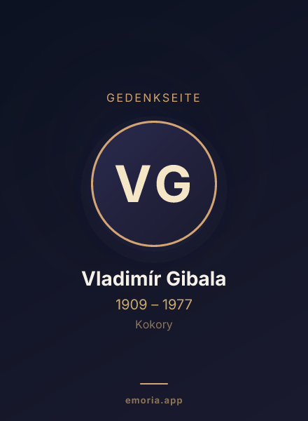 Gedenkportrait von Vladimír Gibala