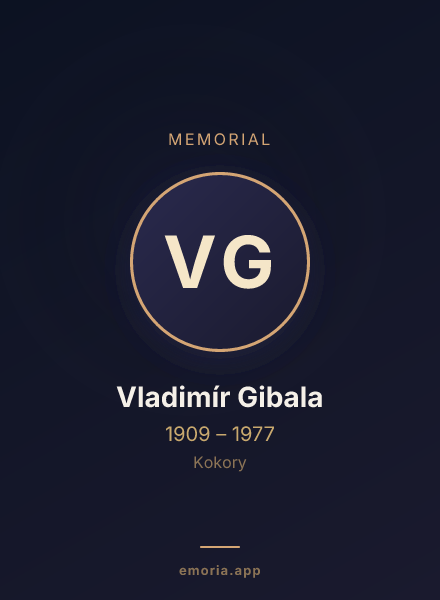 Memorial portrait of Vladimír Gibala