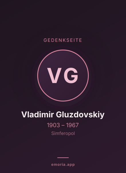 Gedenkportrait von Vladimir Gluzdovskiy