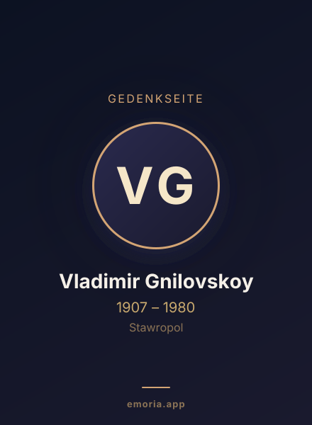 Gedenkportrait von Vladimir Gnilovskoy