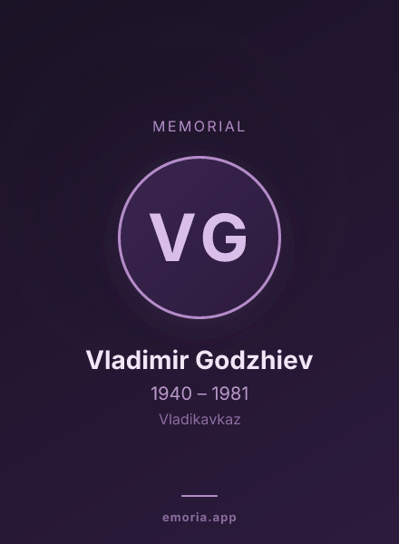 Memorial portrait of Vladimir Godzhiev