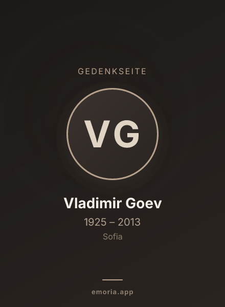 Gedenkportrait von Vladimir Goev