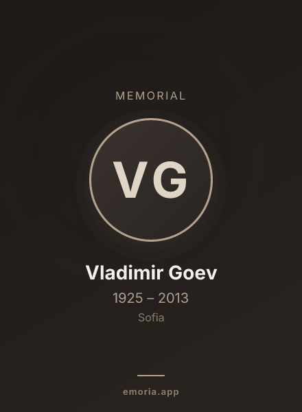 Memorial portrait of Vladimir Goev
