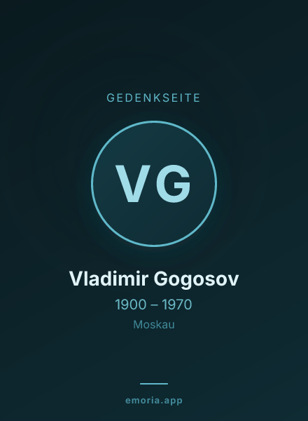 Gedenkportrait von Vladimir Gogosov