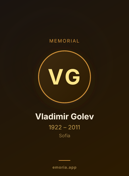 Memorial portrait of Vladimir Golev