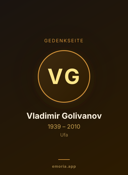 Gedenkportrait von Vladimir Golivanov