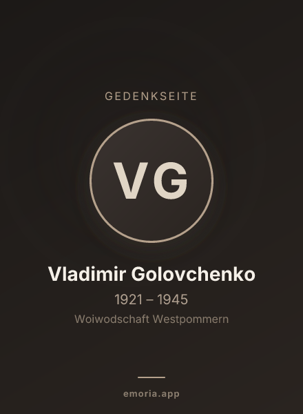 Gedenkportrait von Vladimir Golovchenko