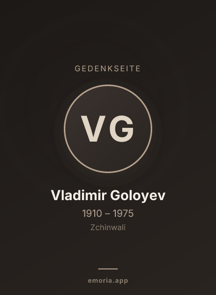 Gedenkportrait von Vladimir Goloyev