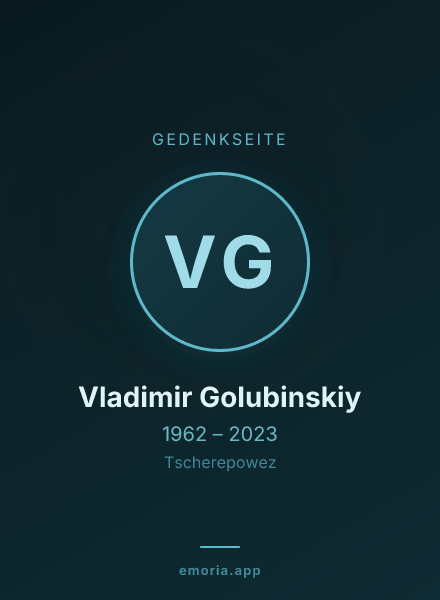 Gedenkportrait von Vladimir Golubinskiy