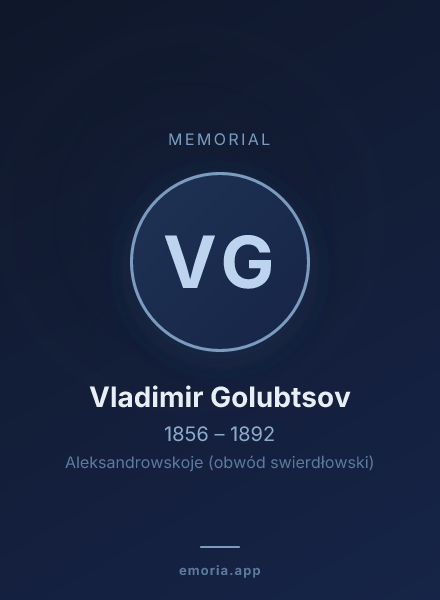 Memorial portrait of Vladimir Golubtsov