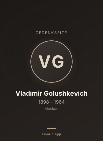Gedenkportrait von Vladimir Golushkevich