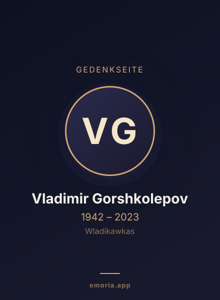 Gedenkportrait von Vladimir Gorshkolepov