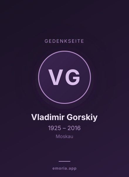 Gedenkportrait von Vladimir Gorskiy