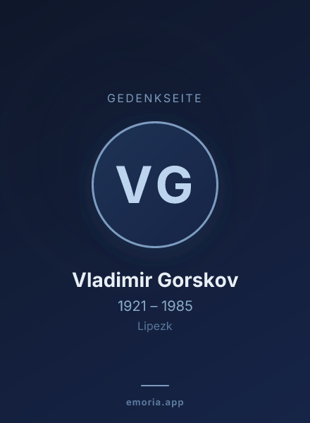 Gedenkportrait von Vladimir Gorskov