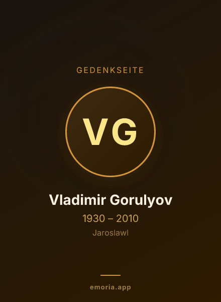 Gedenkportrait von Vladimir Gorulyov
