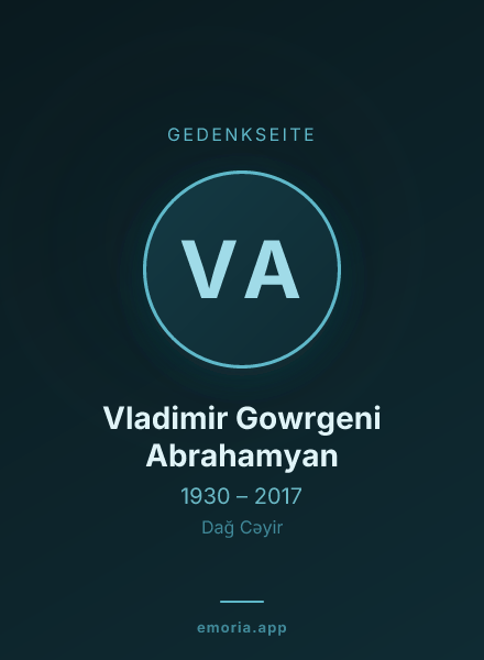 Gedenkportrait von Vladimir Gowrgeni Abrahamyan