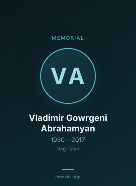 Memorial portrait of Vladimir Gowrgeni Abrahamyan