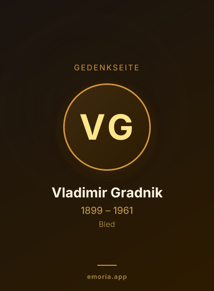 Gedenkportrait von Vladimir Gradnik