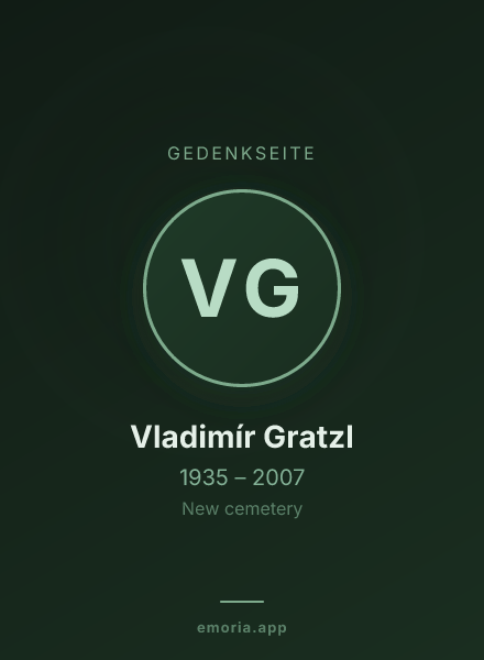 Gedenkportrait von Vladimír Gratzl