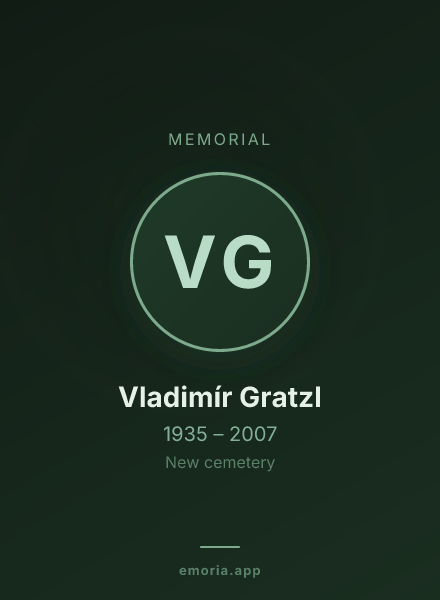 Memorial portrait of Vladimír Gratzl