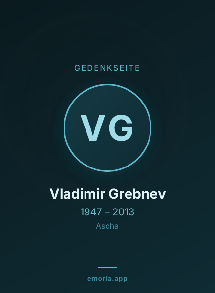 Gedenkportrait von Vladimir Grebnev