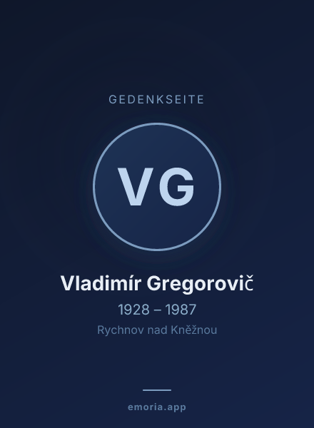 Gedenkportrait von Vladimír Gregorovič