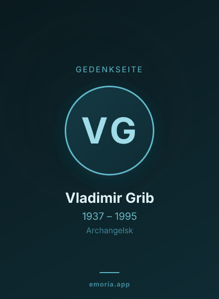 Gedenkportrait von Vladimir Grib