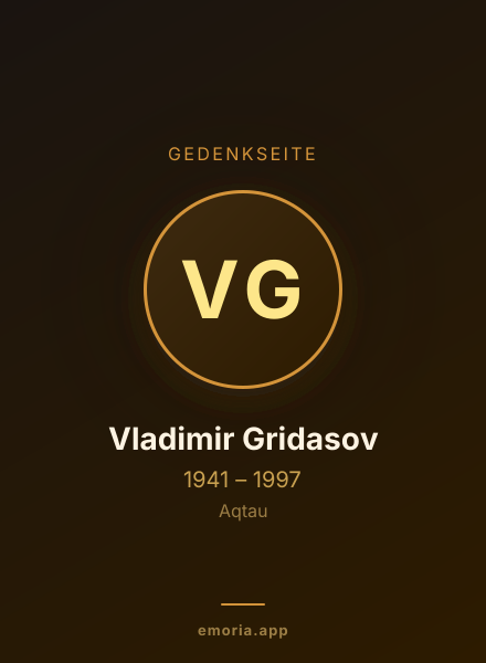 Gedenkportrait von Vladimir Gridasov