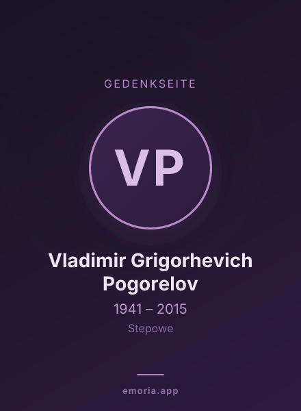 Gedenkportrait von Vladimir Grigorhevich Pogorelov