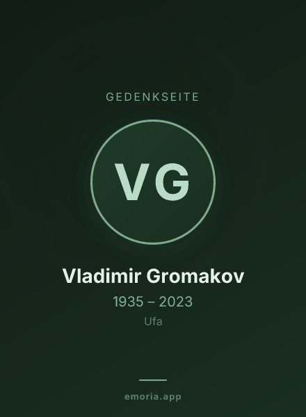 Gedenkportrait von Vladimir Gromakov