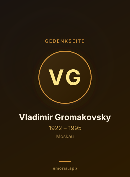 Gedenkportrait von Vladimir Gromakovsky
