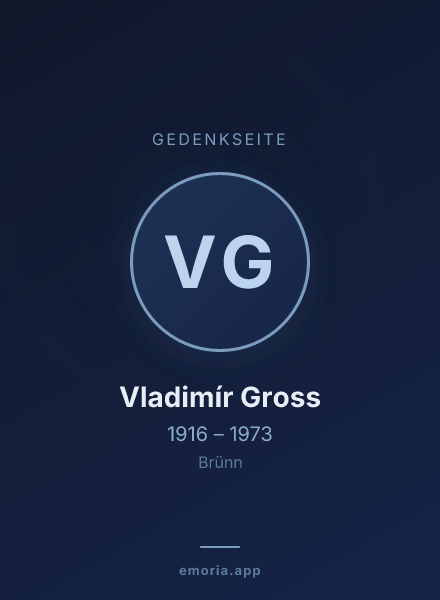 Gedenkportrait von Vladimír Gross