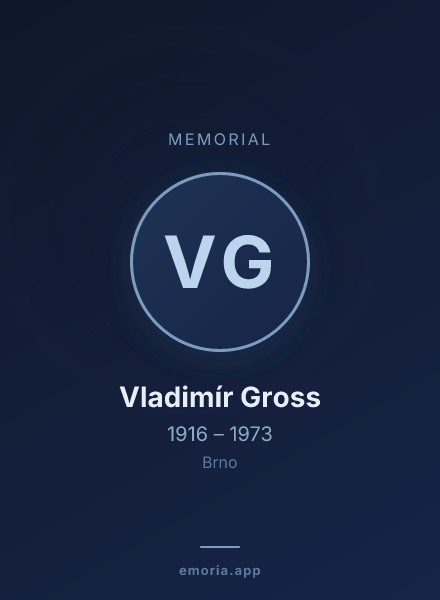 Memorial portrait of Vladimír Gross