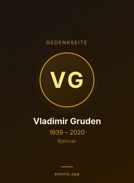 Gedenkportrait von Vladimir Gruden
