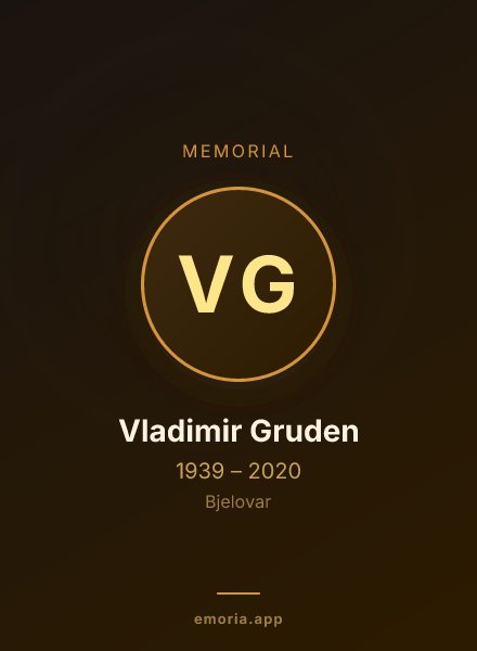 Memorial portrait of Vladimir Gruden