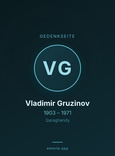 Gedenkportrait von Vladimir Gruzinov