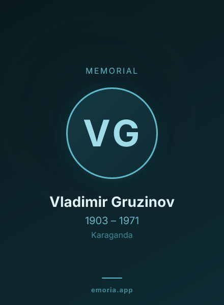 Memorial portrait of Vladimir Gruzinov