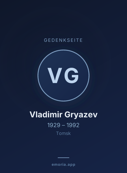 Gedenkportrait von Vladimir Gryazev