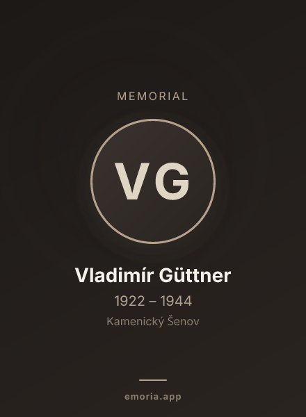 Memorial portrait of Vladimír Güttner