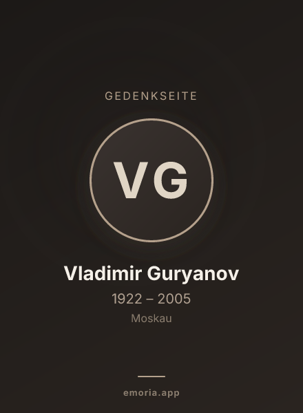 Gedenkportrait von Vladimir Guryanov