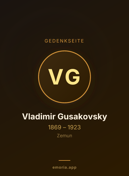 Gedenkportrait von Vladimir Gusakovsky