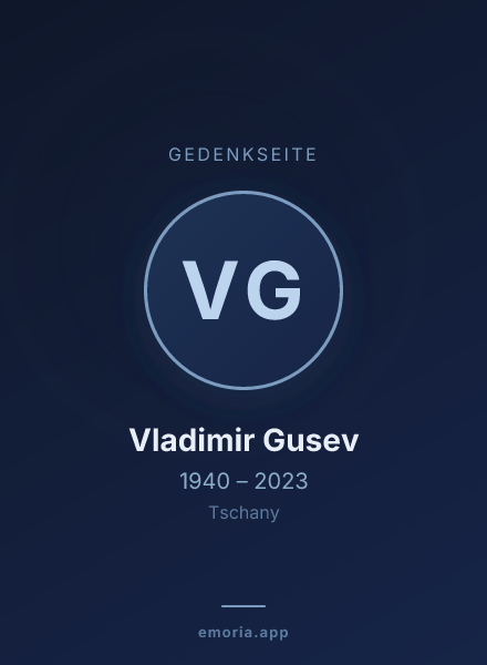 Gedenkportrait von Vladimir Gusev