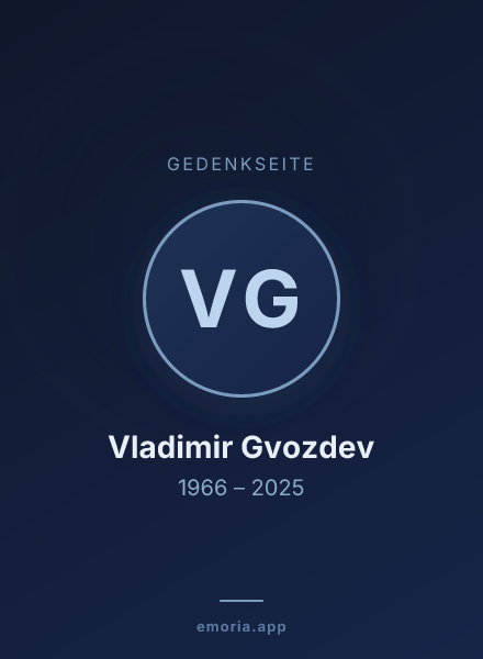 Gedenkportrait von Vladimir Gvozdev