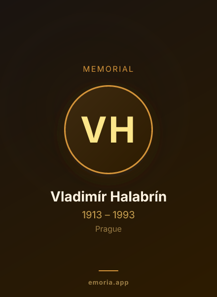 Memorial portrait of Vladimír Halabrín