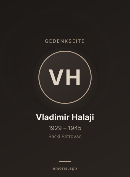 Gedenkportrait von Vladimir Halaji