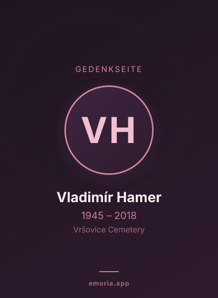 Gedenkportrait von Vladimír Hamer