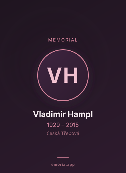 Memorial portrait of Vladimír Hampl