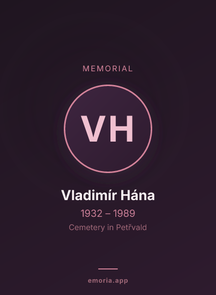 Memorial portrait of Vladimír Hána