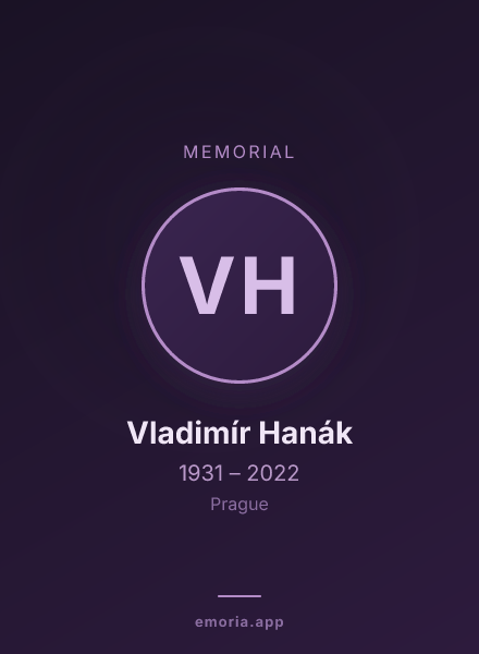 Memorial portrait of Vladimír Hanák